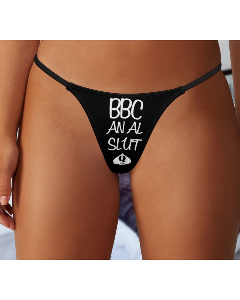 BBC ANAL Slut Quenn Of Spades Thong, Slut clothing,