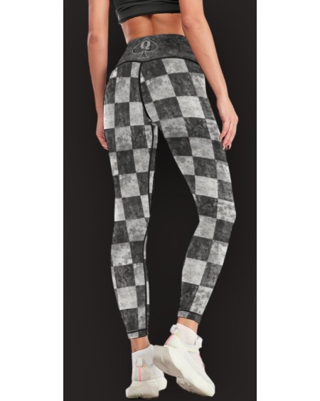 QUEEN OF SPADES Checkerboard legging, queen of spades, qos,