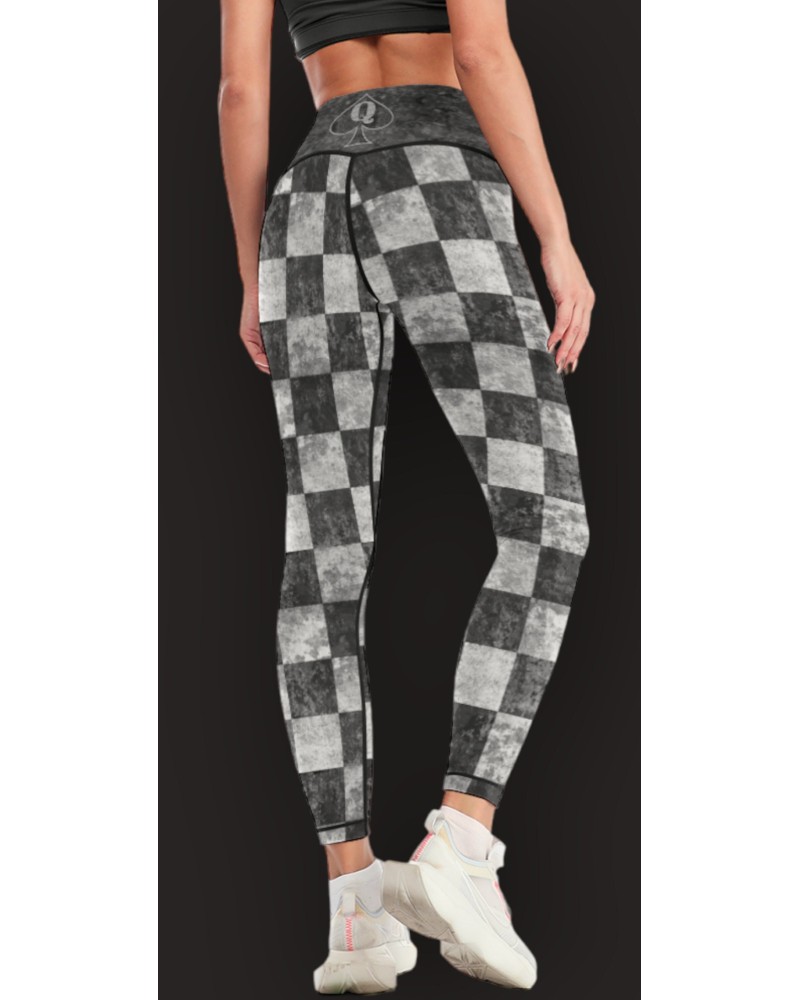 QUEEN OF SPADES Checkerboard legging, queen of spades, qos,