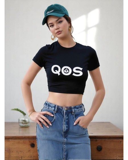 QOS Crop Top  Queen Of Spades Sexy Tee, Minimalist Erotic