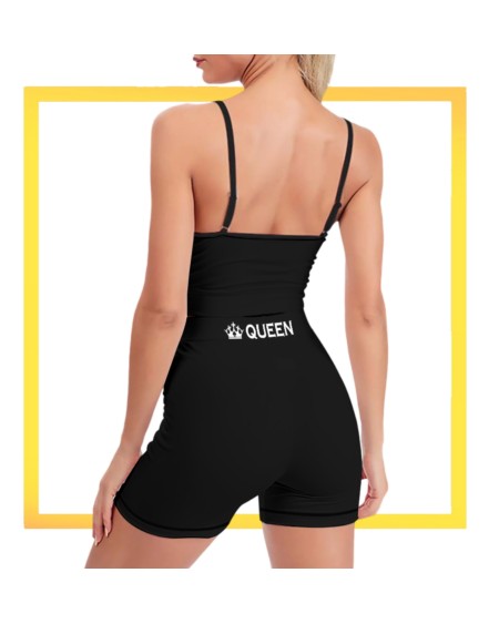 QUEEN Of SPADES set short and top, yoga, fitness, slut