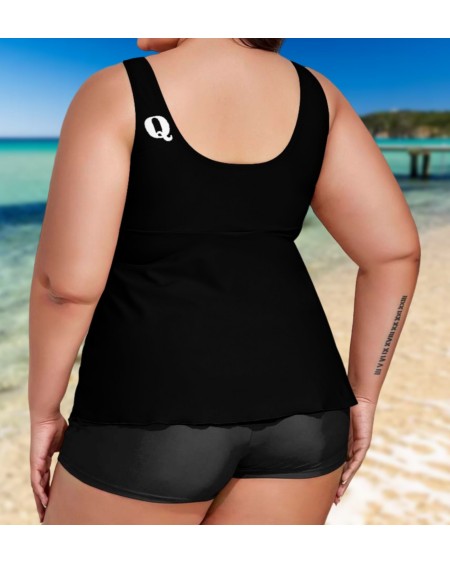 QUEEN OF SPADES Swimsuit, 2 pieces large size, hotwife, bbc