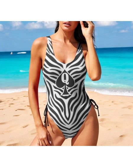 Zebra QUEEN OF SPADES Swimsuit - Hotwife Bikini, Slutty