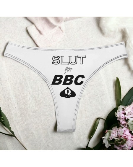 SLUT For BBC Thong, 4 colors, slut clothing, hotwife