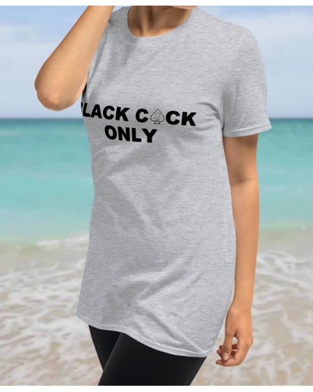 T - Shirt BLACK COCK ONLY, queen of spades tshirt, custom