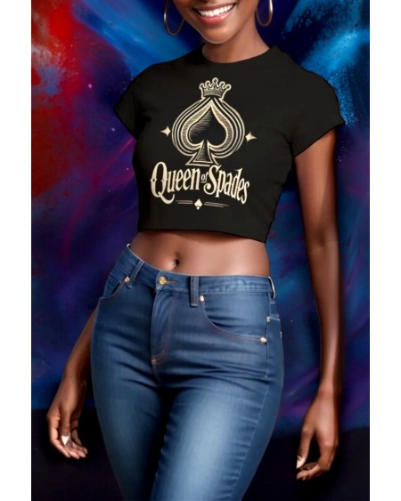 Queen Of Spade Cropped Tank Top - QOS T - Shirt for BBC,