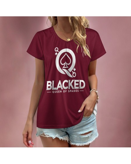 Bold Blacked Queen Of Spades T - Shirt - Empowering Women's