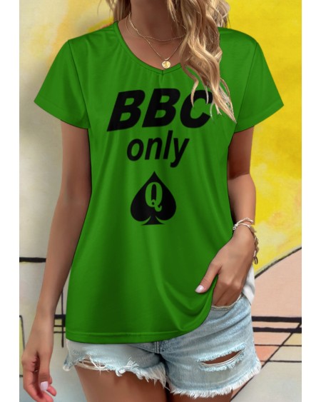 BBC ONLY V - Neck short sleeve T - shirt 8 colors, queen off