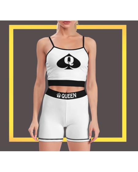 QUEEN Of SPADES set short and top, yoga, fitness, slut