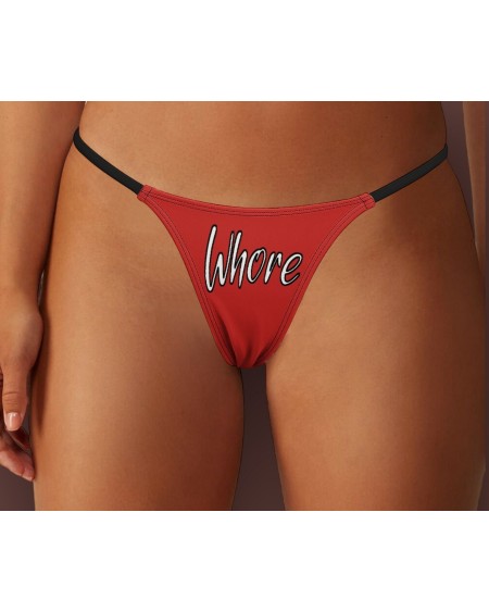 WHORE Thong, Slut clothing, cuckolding, hotwife panties,