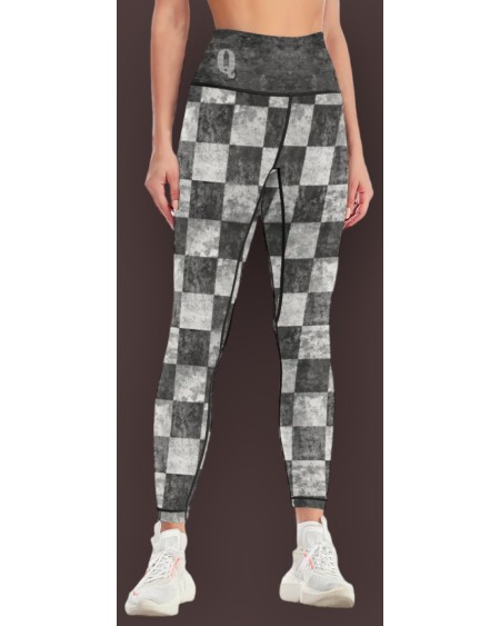 QUEEN OF SPADES Checkerboard legging, queen of spades, qos,