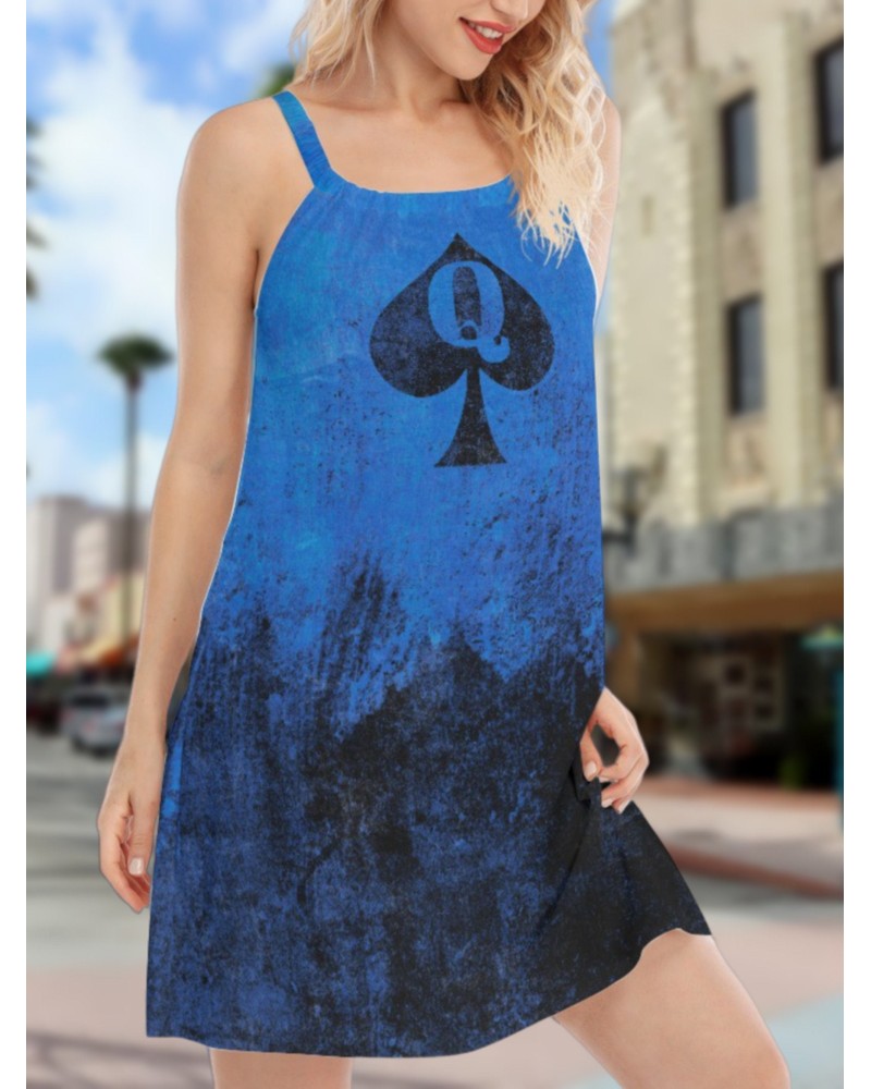 QUEEN OF SPADES Sleeveless Cami Dress, Slut clothing,