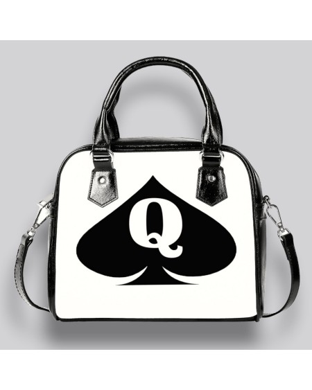 Handbag QUEEN OF SPADES, Shoulder Strap, Slut clothing,