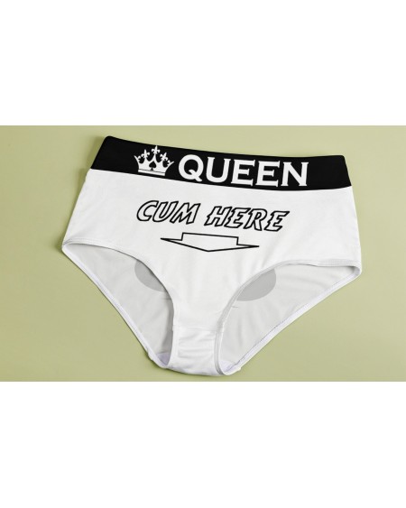 CUM HERE QOS Panties, queen of spades slut clothing,