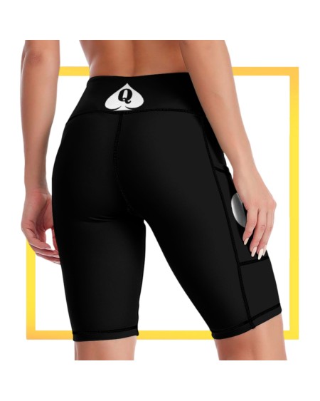 QUEEN Of SPADES short, 20 colors, yoga short, fitness short,