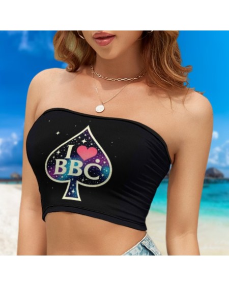 I LOVE BBC Casual Style Tube Top, Top queen off spades, qos