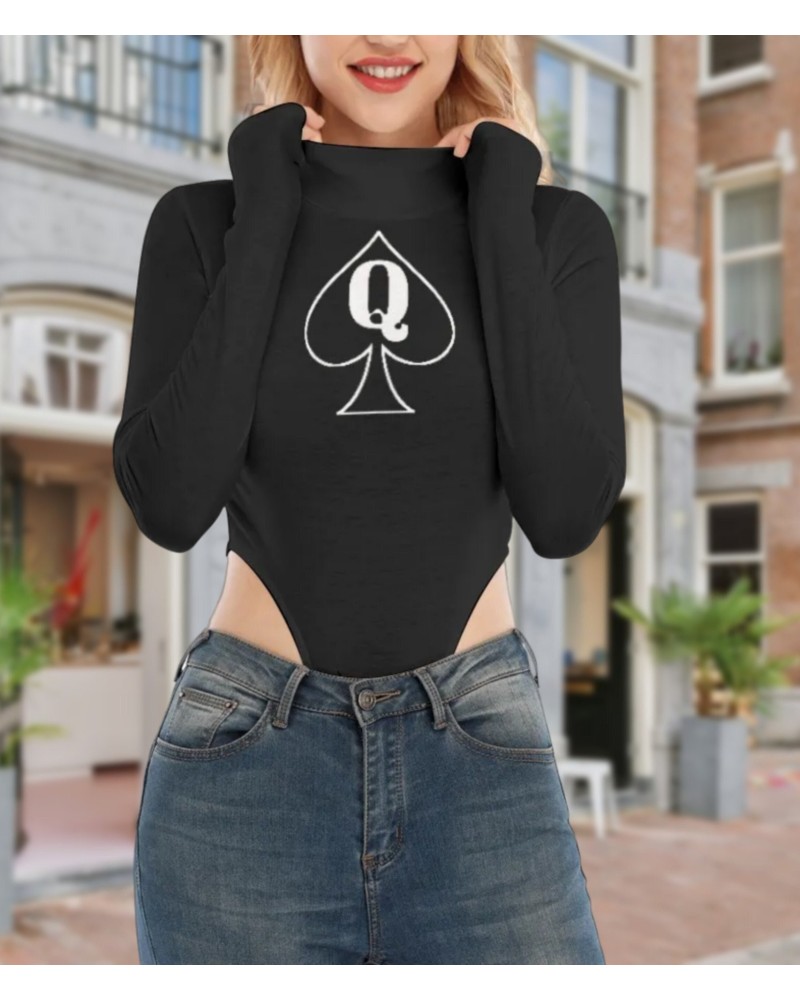 QUENN OF SPADES, Turtleneck Long Sleeve Jumpsuits, Queen off