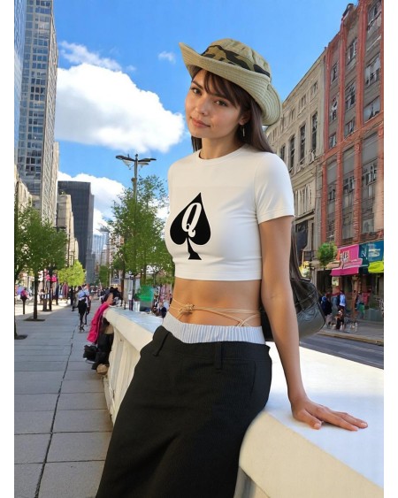 Queen Of Spade Crop Top  Hotwife Queen Symbol Shirt,