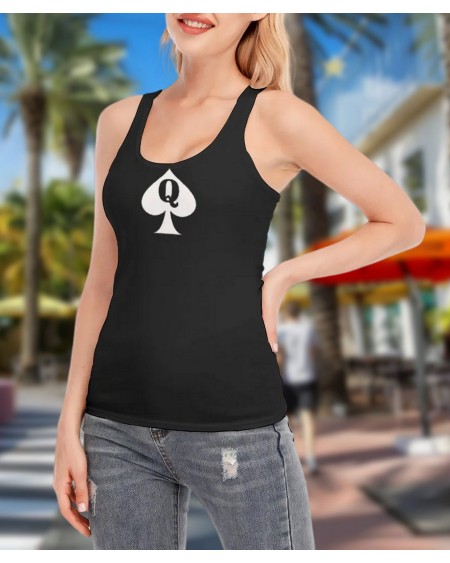 QUEEN Of SPADES Racer Vest, top queen off spades, qos t -
