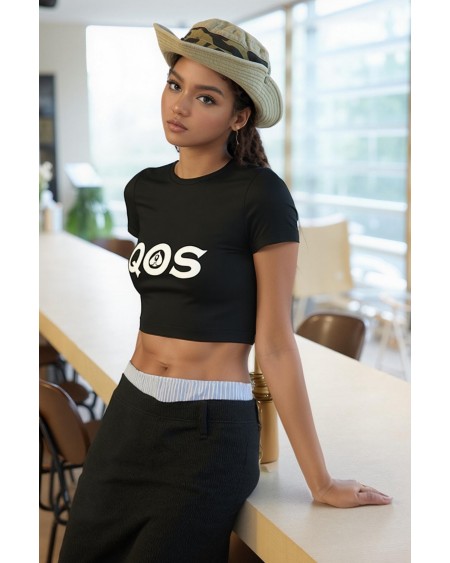QOS Crop Top  Queen Of Spades Sexy Tee, Minimalist Erotic