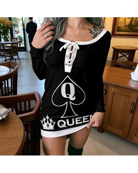 Sexy Queen Of Spades lace - up dress  elegant hotwife