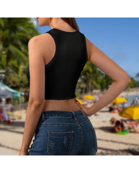 QUEEN OF SPADES Women'S Cropped Slim Racer Tank Top, 18