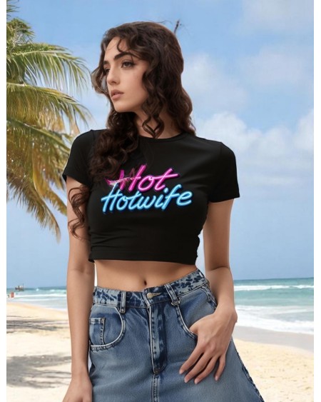 Hot Hotwife Crop Top  Naughty Wife Shirt For Bold Married