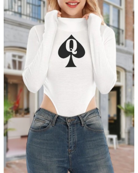 QUENN OF SPADES, Turtleneck Long Sleeve Jumpsuits, Queen off