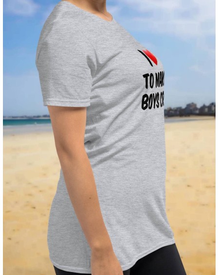 T - Shirt I LOVE MAKE BOYS cry, slut t shirt, custom, t -