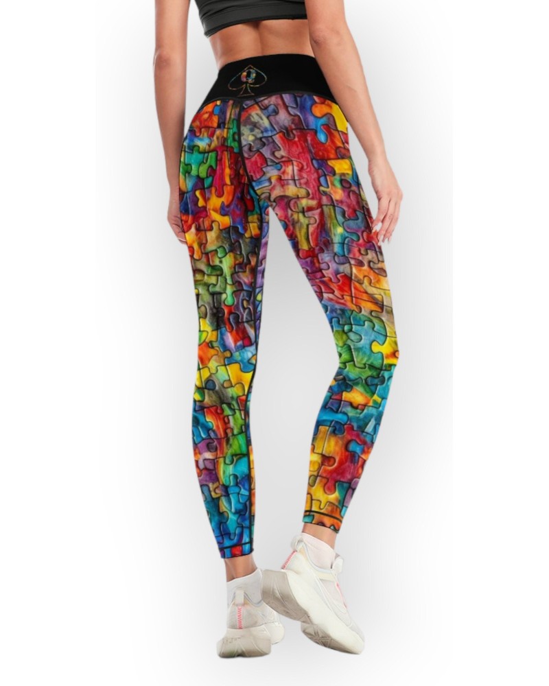 QUEEN OF SPADES Puzlle Legging, queen of spades, qos, queen