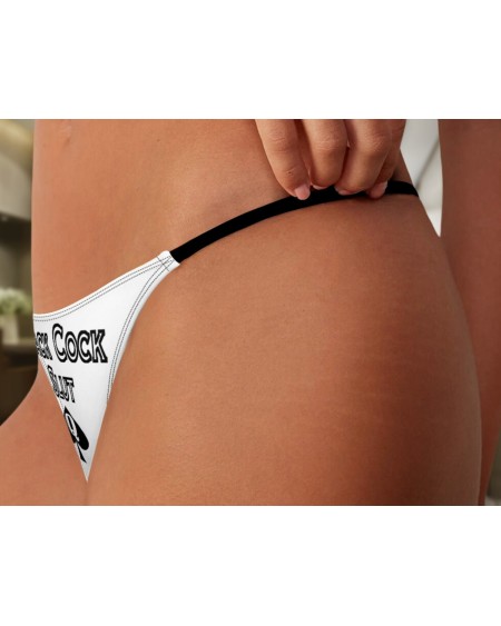 BLACK COOK SLUT Thong, 6 Colors, slut clothing, cuckolding,