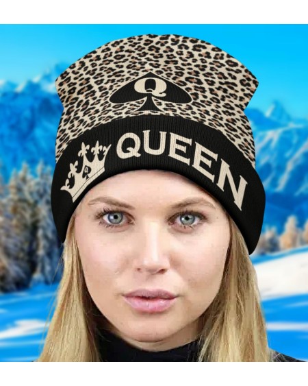 QUEEN OF SPADES Snow leopard Beanies, slut clothing,
