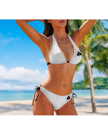 QOS V - Neck Bikini Swimsuit, Slut clothing, cuckolding,