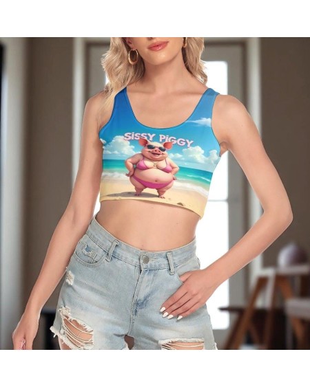Sissy Piggy, Crop Top - Available In Plus Sizes - Wide