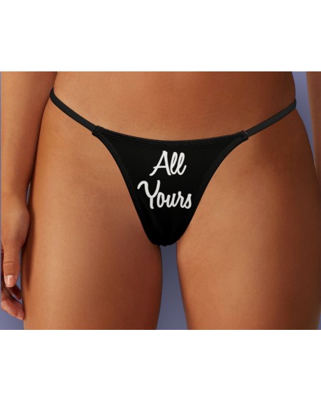 ALL YOURS Thong, Slut clothing, cuckolding, hotwife panties,