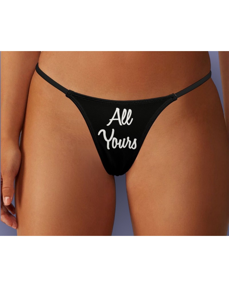 ALL YOURS Thong, Slut clothing, cuckolding, hotwife panties,