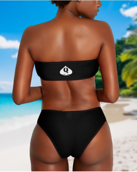 Queen Of Spades Bikini Swimsuit, Slut clothing, cuckolding,