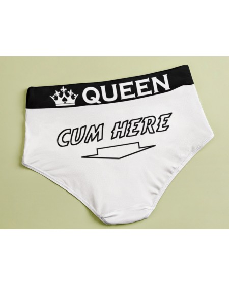 CUM HERE QOS Panties back, queen of spades slut clothing,