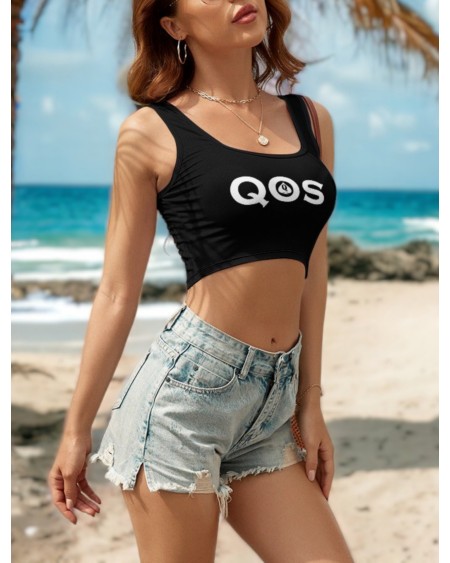 QUEEN OF SPADE Croc tank top, , top queen off spades, qos t