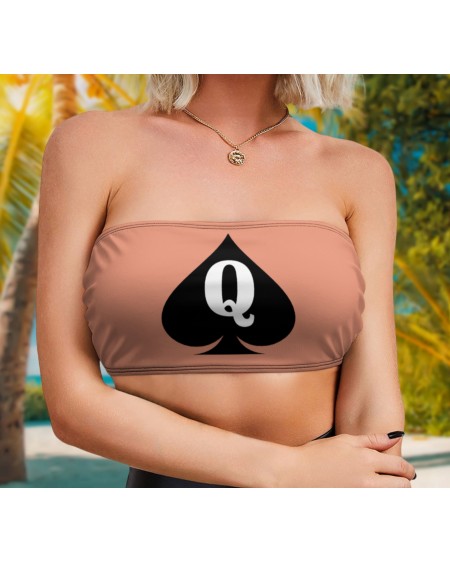 QUEEN OF SPADES Wrap Chest, 25 colors, top queen off spades,