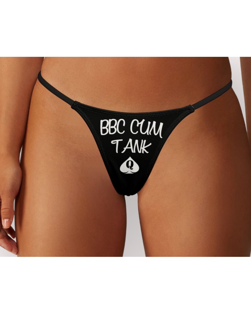 BBC CUM TANK Queen of spade Thong, slut clothing,