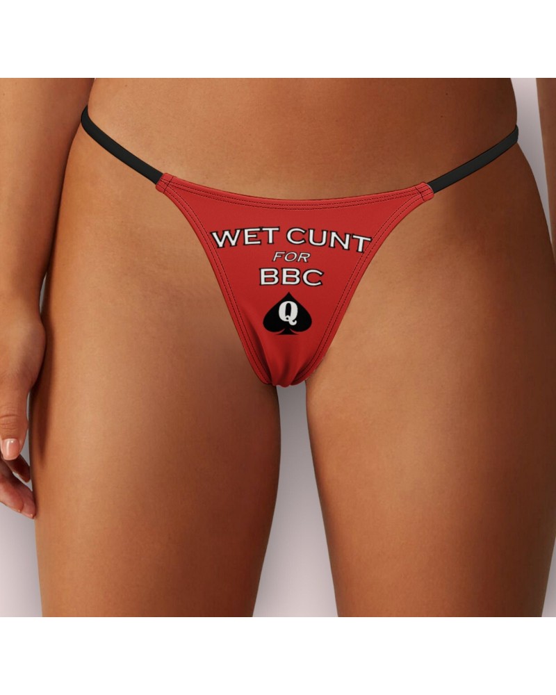 WET CUNT For BBC Thong, 18 colors, slut clothing,