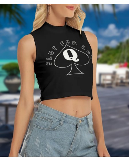 SLUT FOR BBC Croc top, queen off spades tshirt, qos t -
