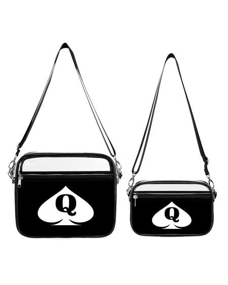 QUEEN OF SPADES Transparent Bag set Two piece, cuckolding,