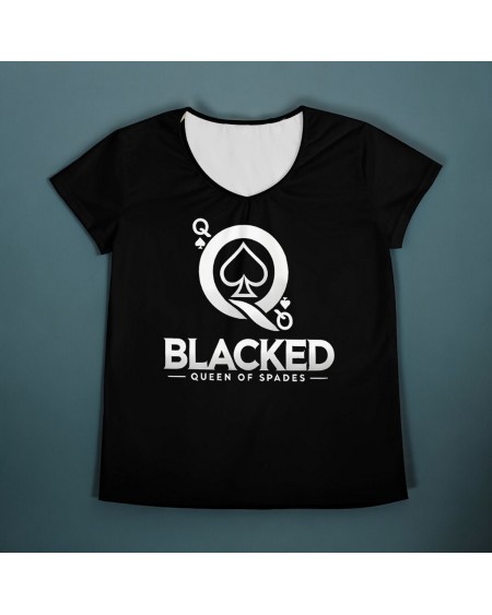 Bold Blacked Queen Of Spades T - Shirt - Empowering Women's