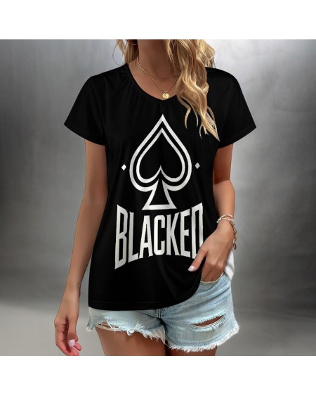 Blacked Queen Of Spades T - Shirt - Empowering Women's