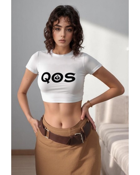 QOS Crop Top  Queen Of Spades Sexy Tee, Minimalist Erotic