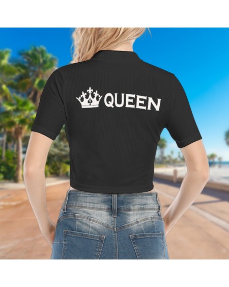 QUEEN OF SPADES Short Sleeve T - Shirt With Two - way