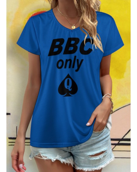 BBC ONLY V - Neck short sleeve T - shirt 8 colors, queen off
