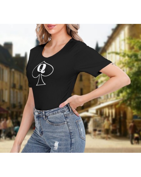 QUENN OF SPADES, Short Sleeve Bodysuit, Queen off spades